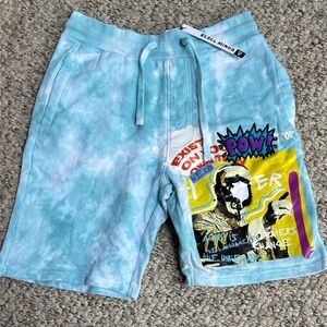 Rebel Minds Graphic Blue Tie-Dye Shorts